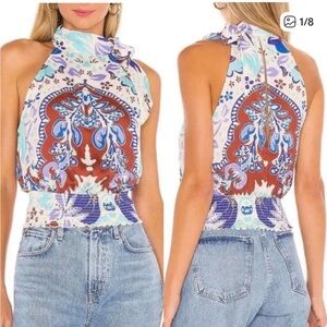 Free People Kelsey Printed Halter Top